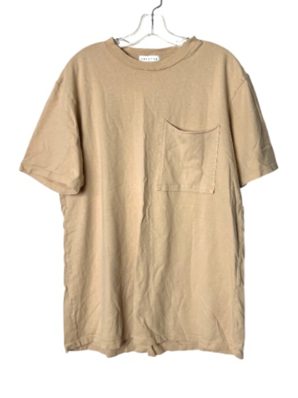 Drifter USA Made Pocket Tee Beige XL Minimalist Streetwear